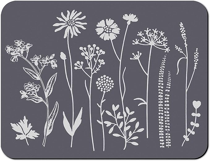 Rubber Dish Drying Mat for Kitchen Counter Large Grey Washable Quick Home Coffee Pad Fit Under Sink,Bar,Utensils or Stemware (24x18in)