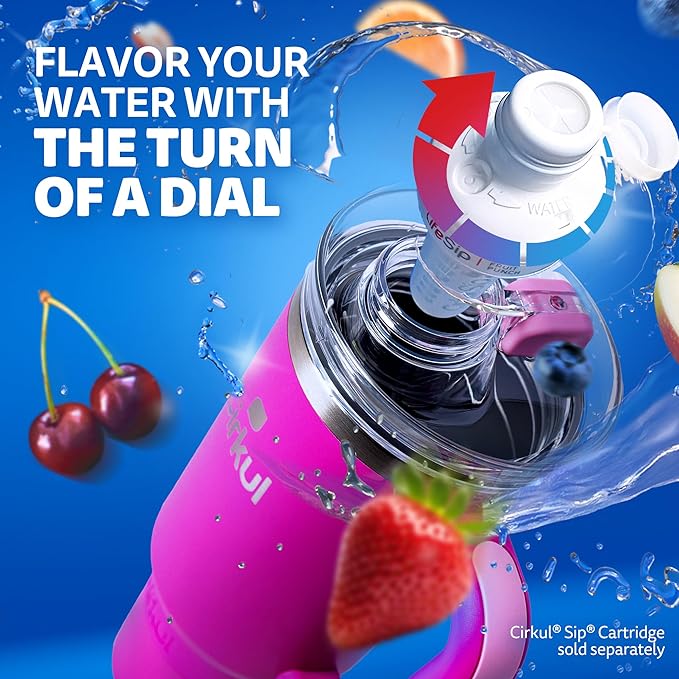 Cirkul 40oz. Brink Stainless Steel Tumbler with Handle, All-Day StrawSip™, Double-Wall Insulated