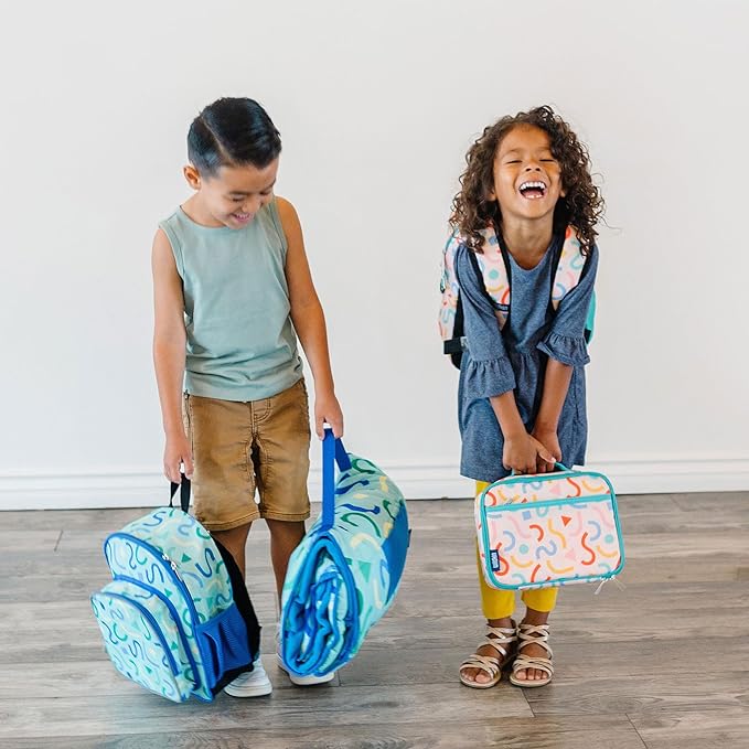 Wildkin Kids Insulated Lunch Box – Durable and Reusable for School & Travel - Confetti Peach