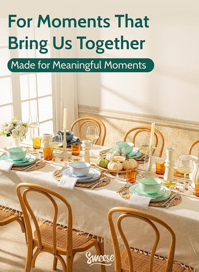 Sweese Dinner Plates, 10 Inch Round Porcelain Plates, Dish Set for Lunch, Party, Wedding, Restaurant, Microwave, Oven, Dishwasher Safe Plates Set of 6, Cool Assorted Colors