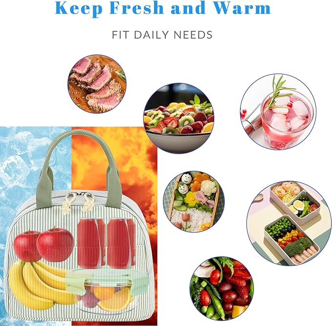 Bluboon Lunch Box for Women Cute Lunch Bag Reusable Insulated Lunch Bags Large Capacity Lunchbox Cooler for Work Picnic or Travel