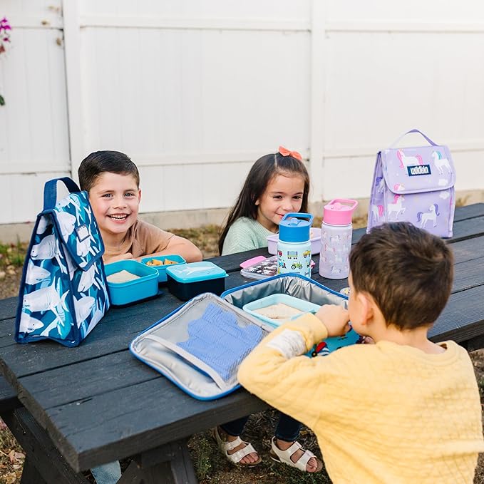 Wildkin Kids Insulated Lunch Bag – Reusable, Ideal for Hot/Cold Snacks, School & Travel - Sharks