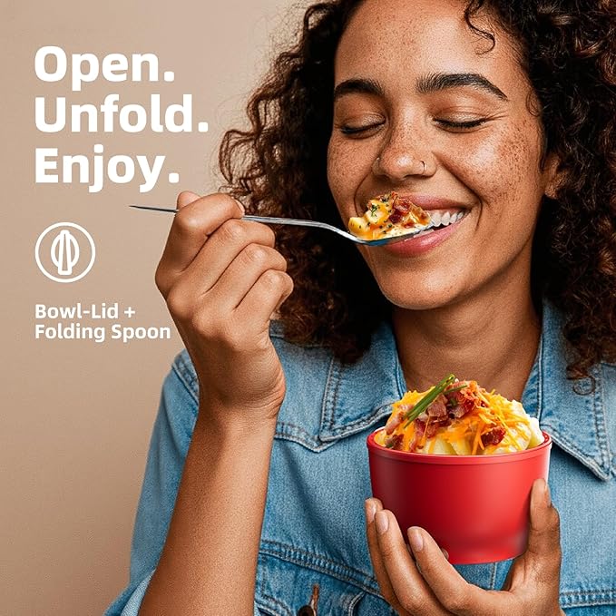 Thermo for Hot Food for Adults Kids | Wide Mouth, 26 oz Insulated Food Jar with Spoon, Leakproof Soup Thermo for School Office Travel, Thermal Steel Lunch Container Easy to Carry (Red)