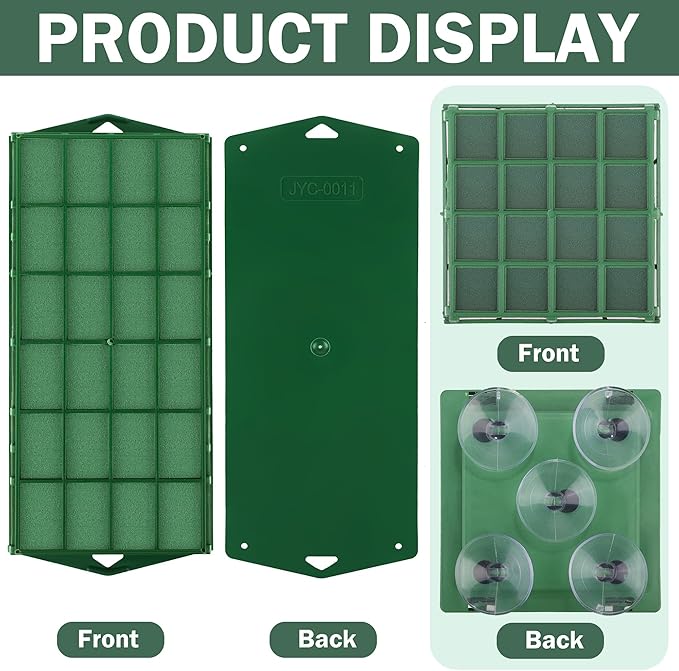 18 Packs Floral Foam Cage Rectangle and Square Flower Holder with Floral Foam Blocks Flower Cage Holders Flower Arrangements Supplies Cage for Fresh Flowers, Wedding Home Garden Decorations