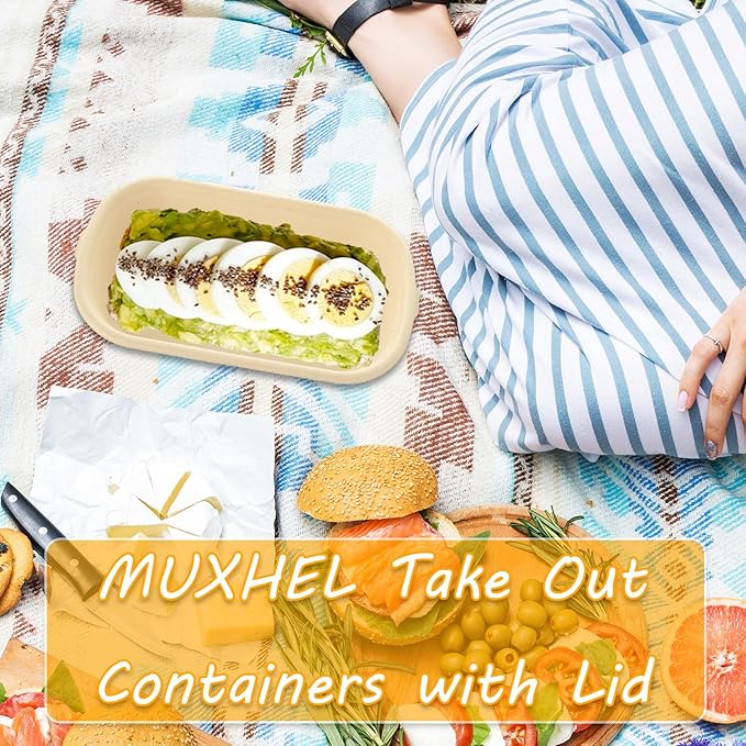 100Pcs 17 oz Paper Bowls with Lid, Disposable Salad Bowls with Lids, Microwave Safe Paper Take Out Food Containers for Meal Prep