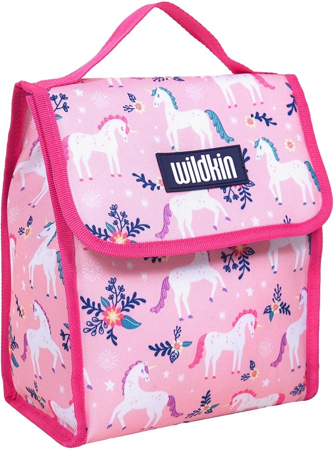 Wildkin Kids Insulated Lunch Bag – Reusable, Ideal for Hot/Cold Snacks, School & Travel - Magical Unicorns
