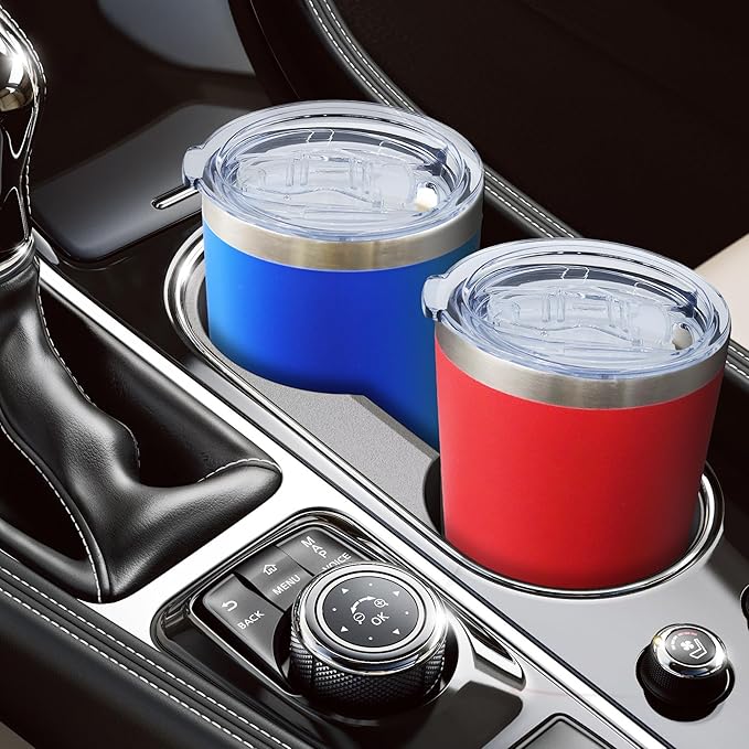 20oz Tumbler Bulk Stainless Steel Tumblers with Lid Vacuum Insulated Double Wall Travel Coffee Mug Powder Coated Tumbler Cup for Hot and Cold Drinks(Red, 1 pack)