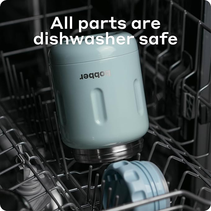 BOBBER 24 oz Wide Mouth Insulated Thermos Food Jar for Soup and Hot Food – Stainless Steel with Built-in Spoon and Bowl – Keeps Hot for 14 Hours, Cold for 20 Hours (Deep Teal)