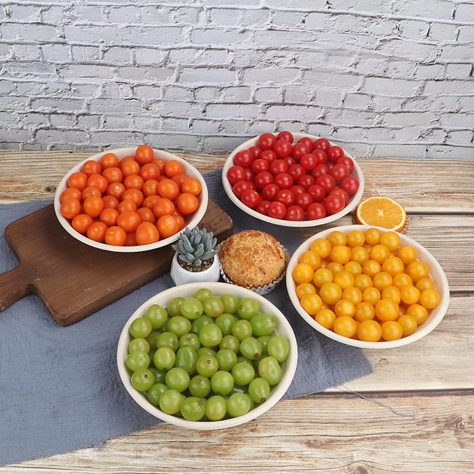 24 oz Round Disposable salad bowls with lids,Sugarcane Paper Bowls take away food containers Bagasse Plant Fibers 50 Pack