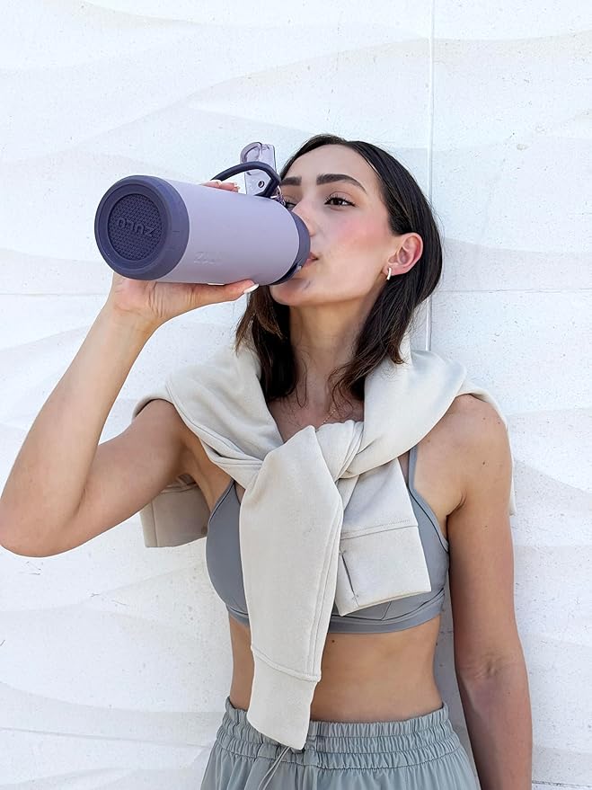 ZULU Powerfill Pro 40oz Stainless Steel Water Bottle with Quick Fill Lid, Triple Walled Vacuum Insulated Metal, Leak Proof Locking Lid, Sip and Chug, Reusable BPA Free, Amethyst