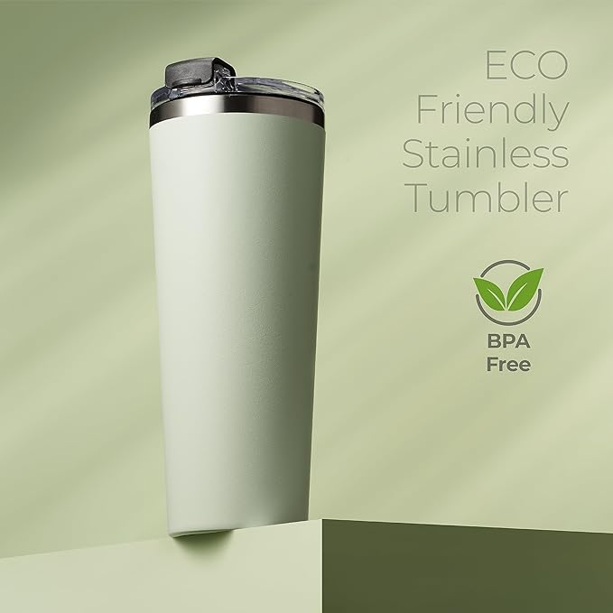 SIPX™ Triple-Insulated Tumblers - 22oz. Premium Modern Tumbler With Lid, insulated Cup Keeps Hot For 6 Hours, Stainless Steel Tumbler Made Of Sustainable Material, Coffee Travel Mug For Home & Office
