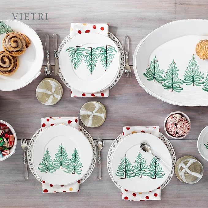 Vietri Melamine Lastra Holiday Unbreakable Salad Plate, 8.75" D Dessert Appetizer & Sandwich Dish