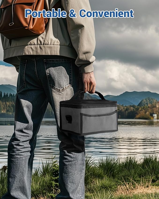 VASG Cordless Electric Lunch Box for Adults, 16000mAh Rechargeable Auto Heated Lunch Box, 1L Portable Self-Heating Food Warmer for Office, Picnic, Car & Outdoor Use