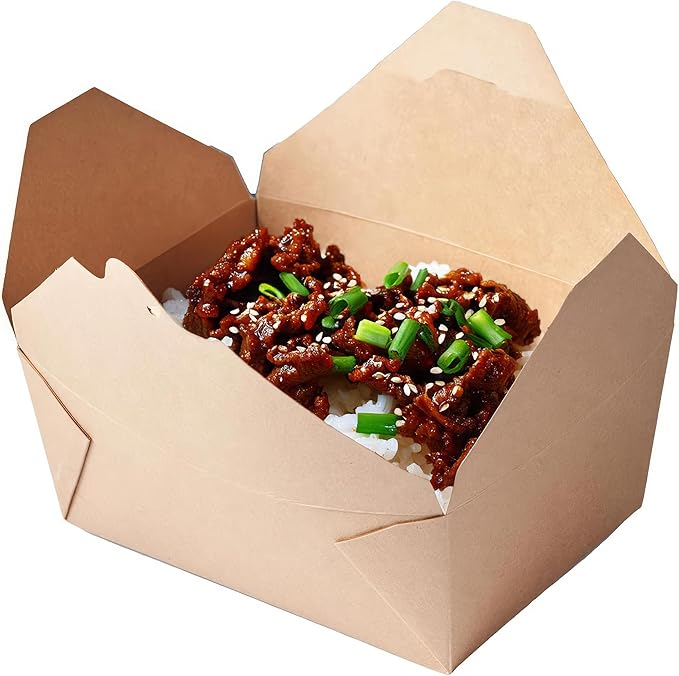 CIAO! Kraft Take Out Microwavable Food Containers, 110 oz No. 4 (160/case)