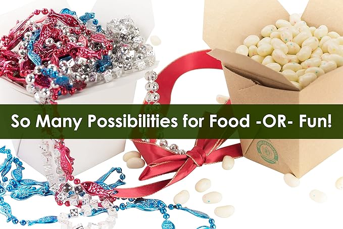 100% Recyclable 16oz Brown Chinese Take Out Boxes 50pk. Leakproof Greaseproof To-Go Containers For Restaurant Event Parties Food Service. Best Value Bulk Pack Microwaveable and Stackable Meal Pails.