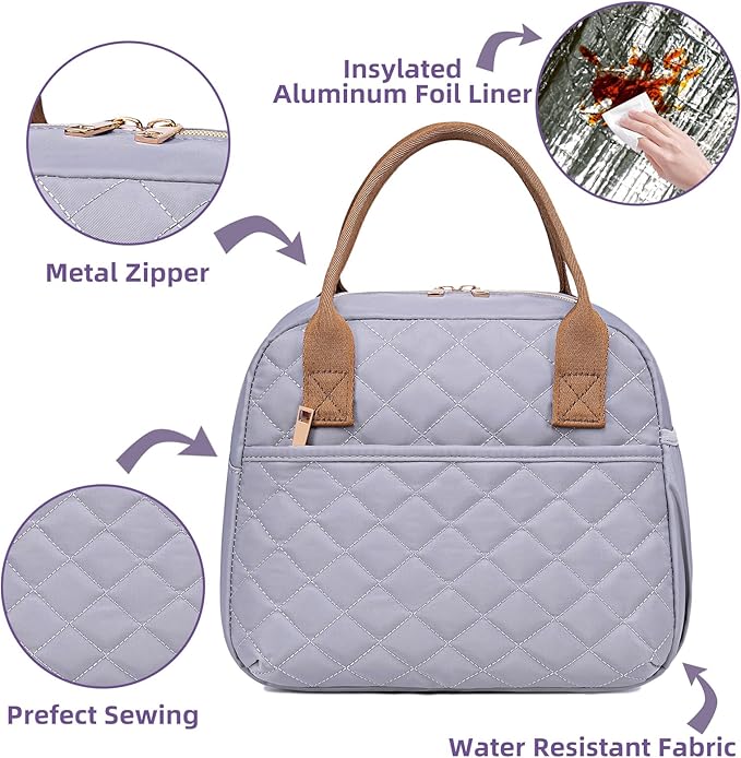 CAMTOP Lunch Box for Women Men Insulated Lunch Bag Lunch Tote Bag Leakproof Thermal Cooler Large Capacity for Travel Work School Picnic