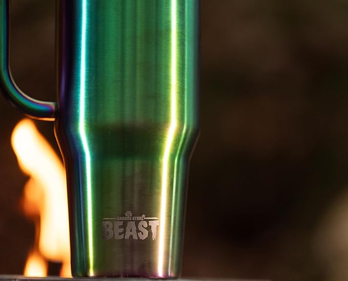 Beast 42 oz Tumbler Stainless Steel Vacuum Insulated Coffee Ice Cup Double Wall Travel Flask (Rainbow)