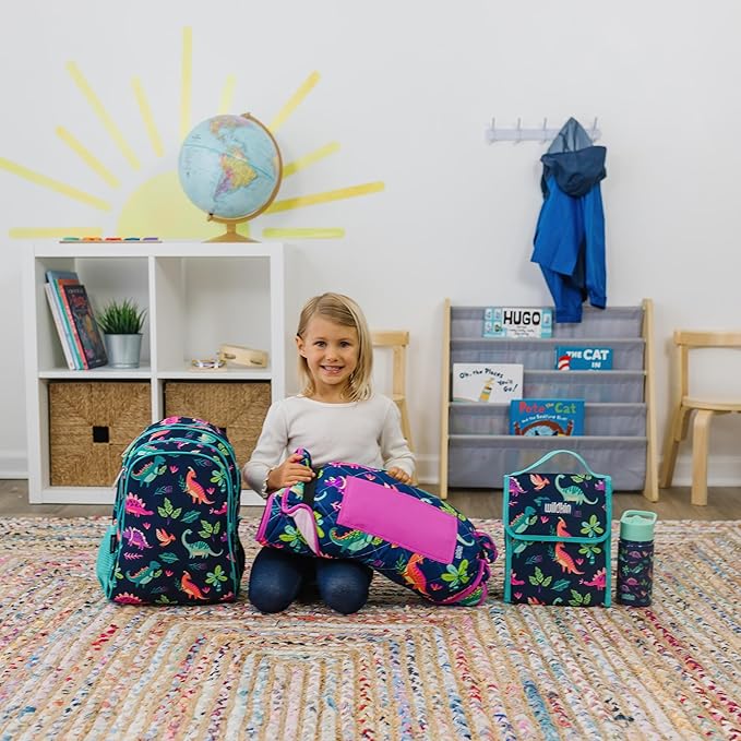 Wildkin Kids Insulated Lunch Bag – Reusable, Ideal for Hot/Cold Snacks, School & Travel - Darling Dinosaurs