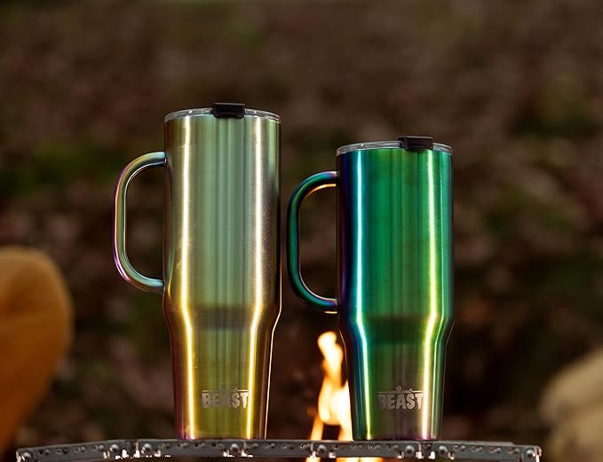 Beast 42 oz Tumbler Stainless Steel Vacuum Insulated Coffee Ice Cup Double Wall Travel Flask (Rainbow)