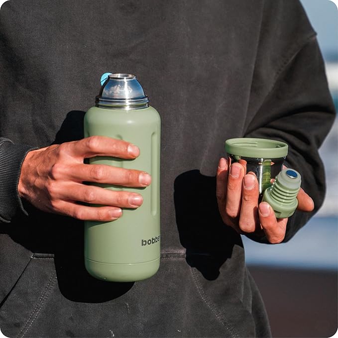 BOBBER 26 oz Thermal Bottle for Hot and Cold Drinks – Stainless Steel Insulated Water Bottle with Screw Top, Keeps Hot for 36 Hours – BPA-Free, Dishwasher Safe Thermo Flask (Green)