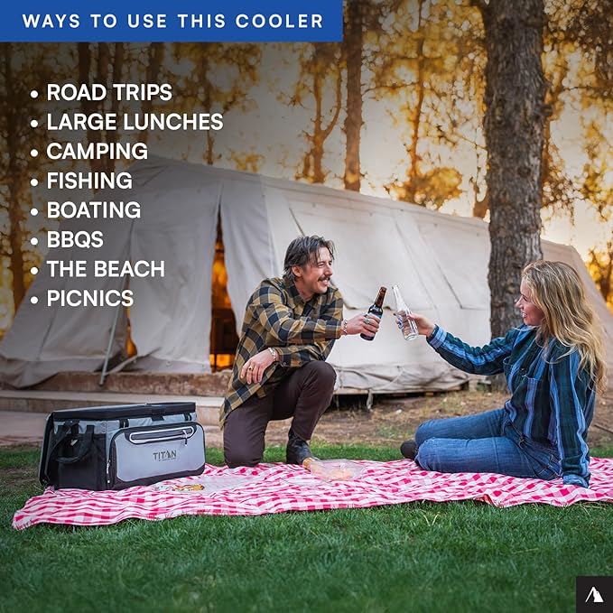 Titan by Arctic Zone Deep Freeze Cooler - Zipperless Hardbody Cooler - Deep Freeze Insulation, HardBody Liner, and SmartShelf