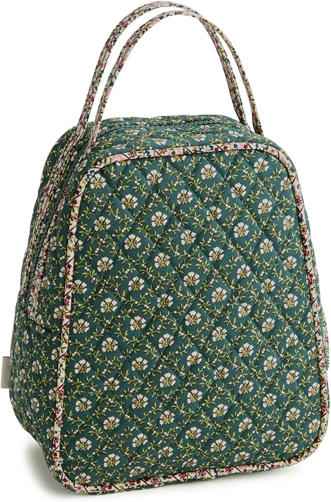 Vera Bradley Premium Cotton Lunch Bag, Mistletoe Lattice