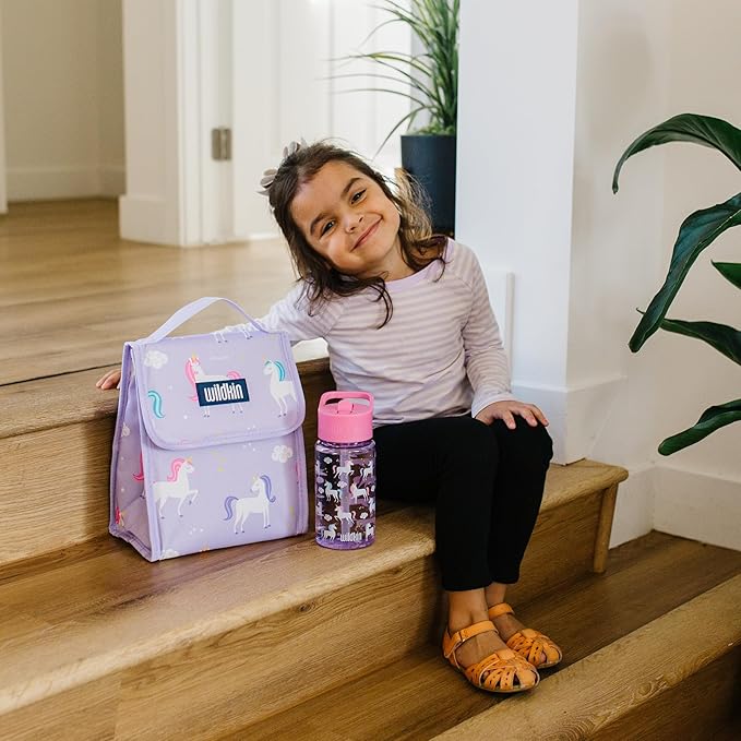 Wildkin Kids Insulated Lunch Bag – Reusable, Ideal for Hot/Cold Snacks, School & Travel - Unicorn