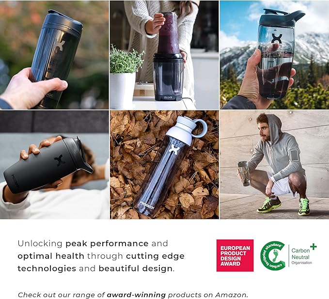 Promixx FORM Water Bottle - Premium Large Water Bottles for Hydration, Infusions and Supplements - Lifetime Durability, Leakproof Water Bottle BPA Free - 26oz / 760ml, Graphite Gray