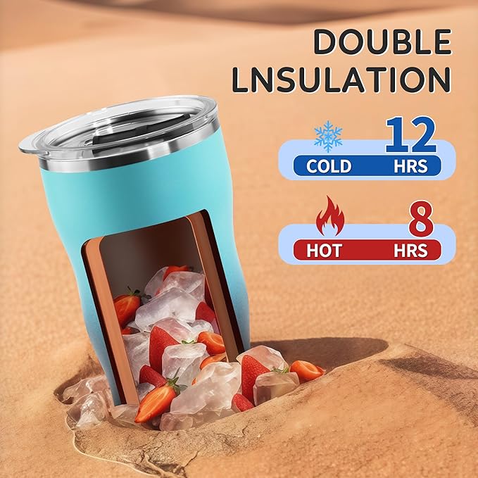 20Oz Insulated Tumbler With Straw And Lid, Spill Proof Tumbler for Iced Coffee And Hot Beverage, Double Wall Vacuum Travel Mug,Stainless Steel Straws for Tumbler, Green