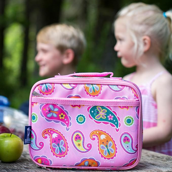 Wildkin Kids Insulated Lunch Box – Durable and Reusable for School & Travel - Paisley