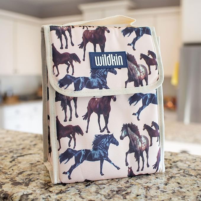 Wildkin Kids Insulated Lunch Bag – Reusable, Ideal for Hot/Cold Snacks, School & Travel - Horse Dreams