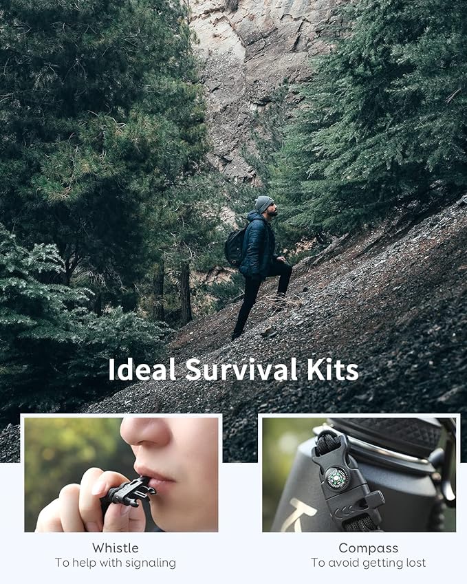 Trebo Water Bottle 32oz with Paracord Handle,Food-grade Double Wall Vacuum Stainless Steel Insulated Tumbler Flask with Straw Spout Lids,Leakproof Keep Cold & Hot,Fit in Any Car Cup Holder,Dark Gray