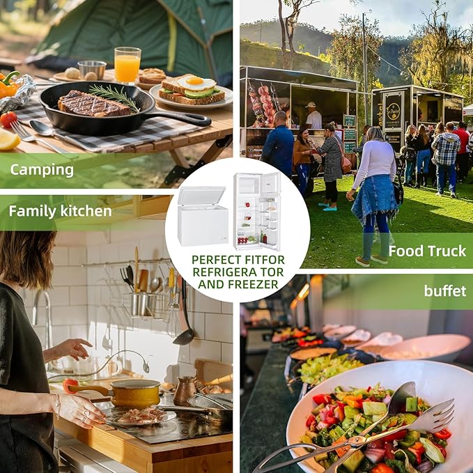 6-Pack Food Pan with Lids, 1/6 Size Food Storage Containers for homes, schools, restaurants, hotels Meal Prep, -40℉-160℉, Stackable, Freezer-Safe (1/6 size 2.5 inch deep, 1.1L/1.1QT)