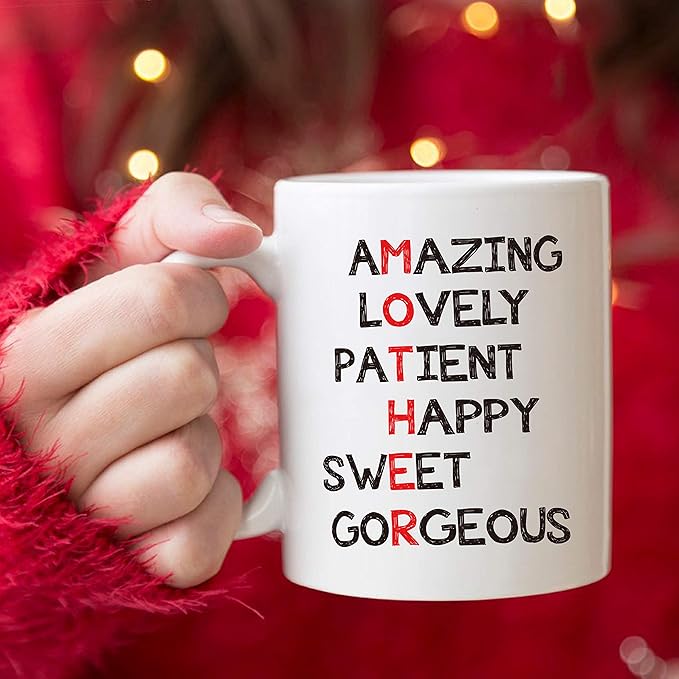 5Aup Christmas Gifts Definition Mother Funny Coffee Mug for Mom, Best Mothers Day Gifts from Child Daughter Son Kids, Unique Birthday Gift for Mother Women Her Novelty Ceramic Cups 11Oz