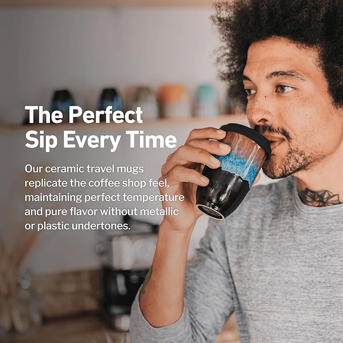 12oz Travel Coffee Mug - Unique Microwave & Dishwasher Safe Tumbler With Lid - Gifts For Women & Men