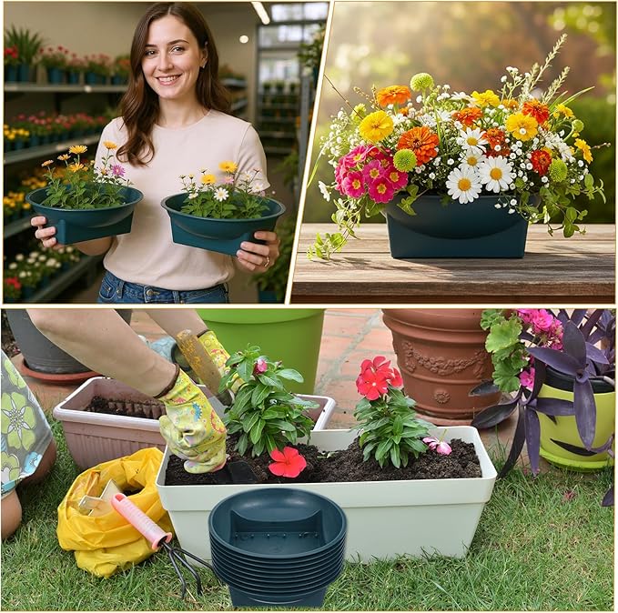 24-Pack Green 6.3 Inch Round Floral Foam Bowls, Floral Arrangement Containers for Centerpieces, DIY Wedding, Party, Home Decor Supplies