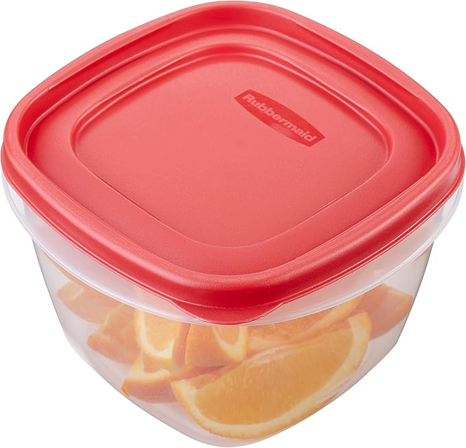 Rubbermaid Easy Find Lids Food Storage Containers, Racer Red, 42 Piece Set