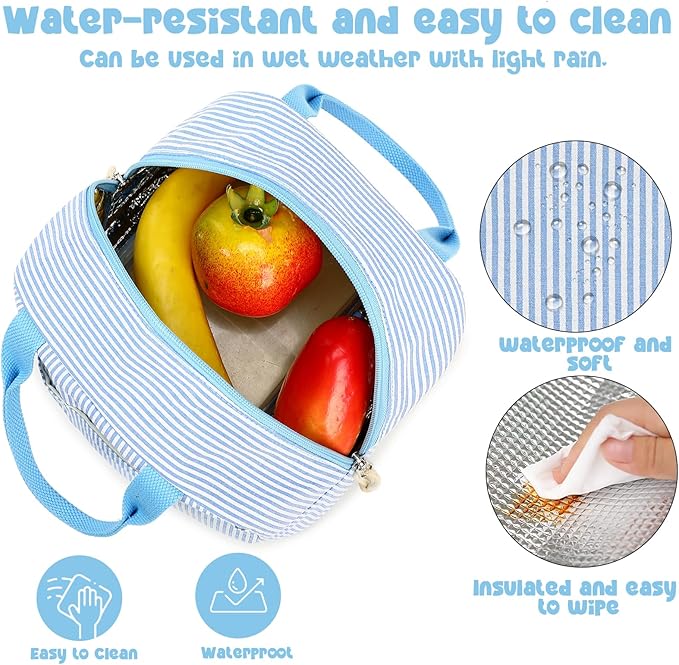 Bluboon Lunch Box for Women Cute Lunch Bag Reusable Insulated Lunch Bags Large Capacity Lunchbox Cooler for Work Picnic or Travel