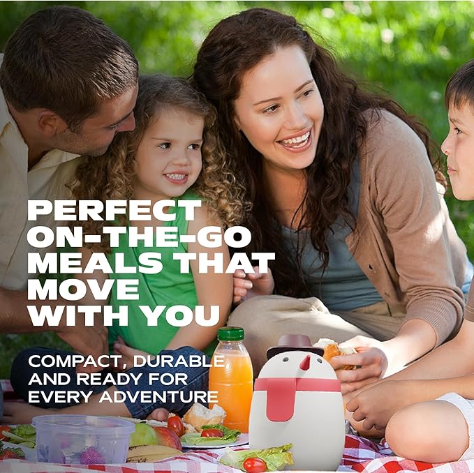 Bestie Foodie Kids Insulated Food Jar – Cute Character Lunch Container for Children, BPA-Free Stainless Steel, Leakproof & Vacuum Sealed, Keeps Food Hot or Cold, Easy to Clean, 16oz