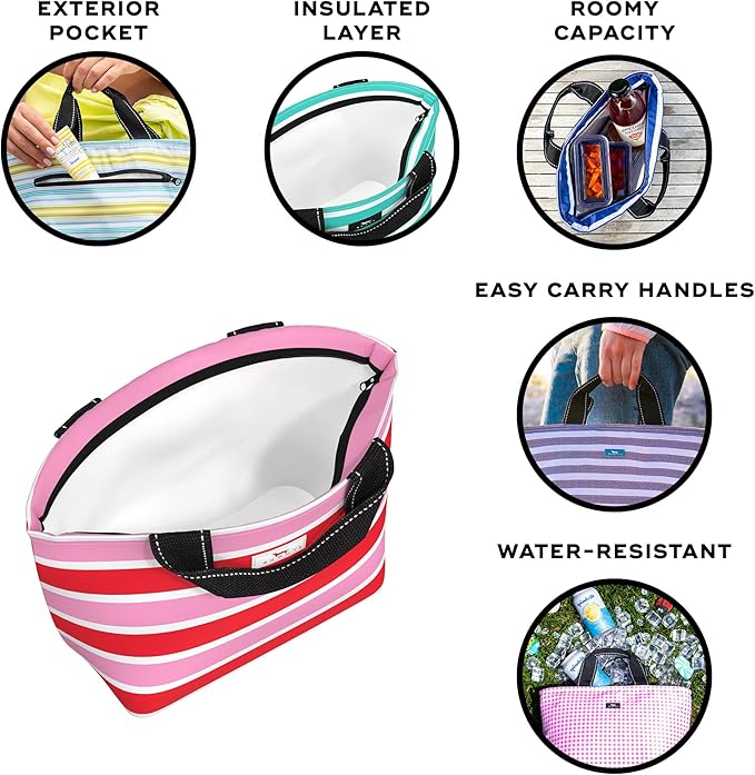 SCOUT Nooner Lunch Bag - Lightweight Insulated Soft Cooler for Women, Teachers, Nurses, Beach, Travel, Pool & Picnic Cooler