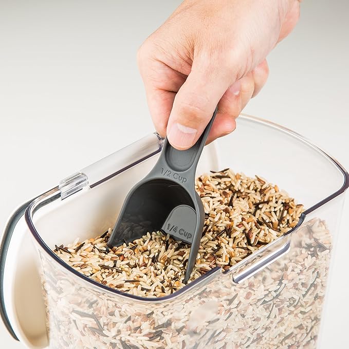 ProKeeper 2.5-Quart Grain Storage Container with Hinged Lid, Clear – BPA-Free, Airtight Seal