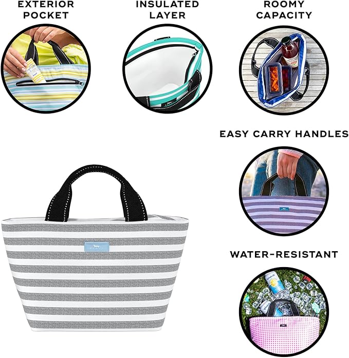 SCOUT Nooner Lunch Bag - Lightweight Insulated Soft Cooler for Women, Teachers, Nurses, Beach, Travel, Pool & Picnic Cooler