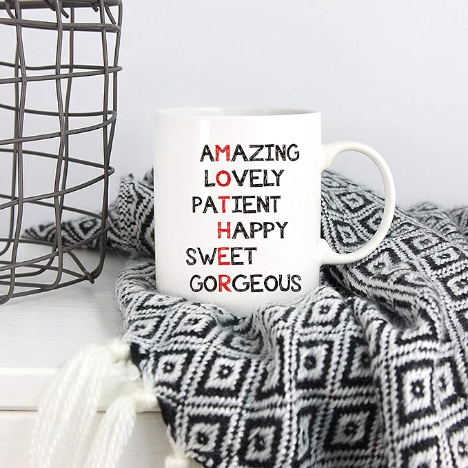 5Aup Christmas Gifts Definition Mother Funny Coffee Mug for Mom, Best Mothers Day Gifts from Child Daughter Son Kids, Unique Birthday Gift for Mother Women Her Novelty Ceramic Cups 11Oz