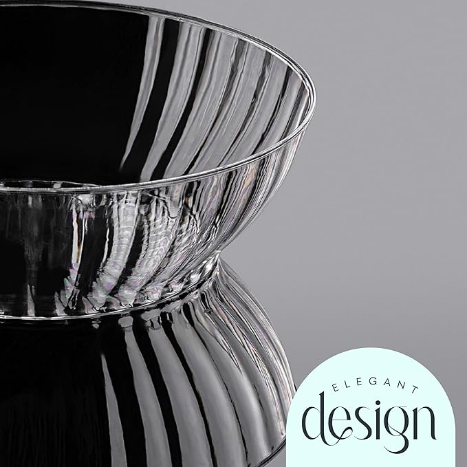 PLASTICPRO 240 Pack Crystal Like Clear Disposable Plastic Plates Dinner Dishes 10 ounce Bowls for Special Occasions Parties