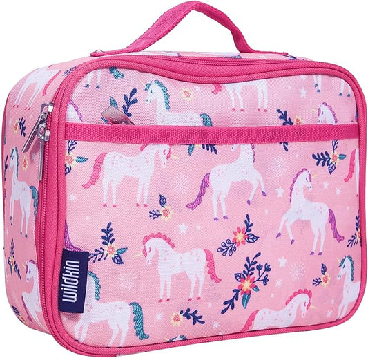 Wildkin Kids Insulated Lunch Box – Durable and Reusable for School & Travel - Magical Unicorns