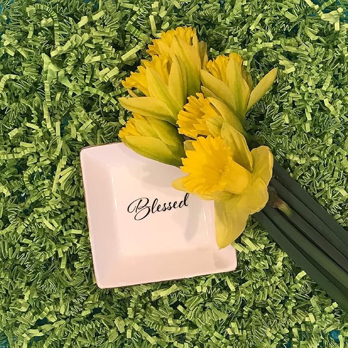 Simply Charmed Blessed Ceramic Jewelry Dish or Ring Holder - Religious Gift for Mother's Day, Confirmation or Baptism