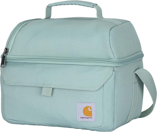 Carhartt 12 Can Two Compartment Lunch Box | Durable, Fully-Insulated Lunch Bag for Women & Men, Duck Blind Case, Large Lunchbox (Seabrook)