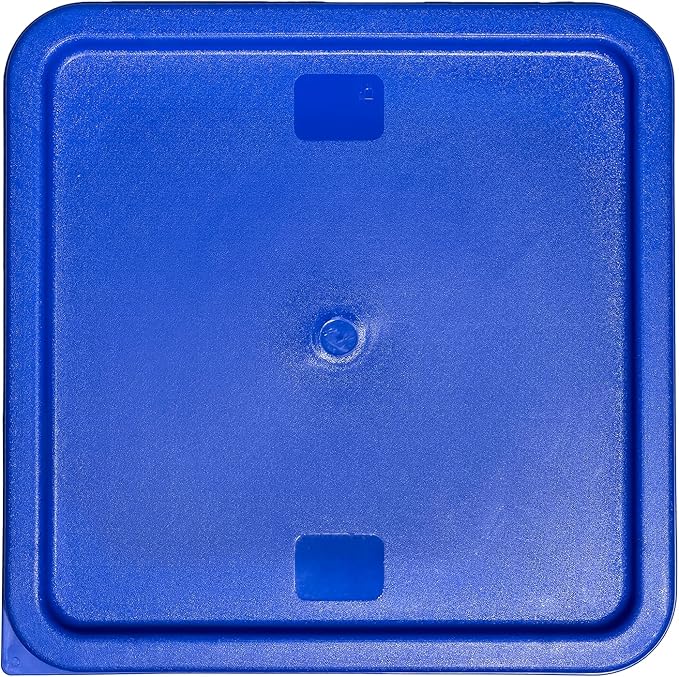 Tiger Chef 12 Quart Commercial Grade Clear Food Storage Square Polycarbonate Containers With Blue Lids 4 Pack