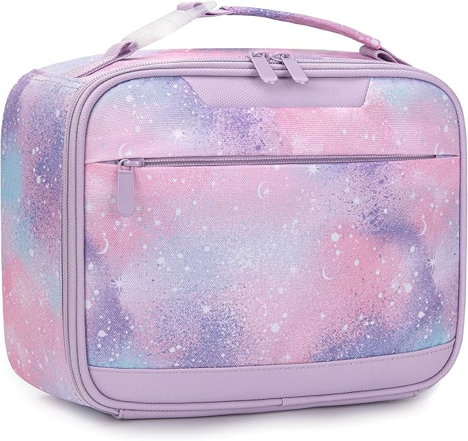 Tuwubi Kids Lunch Bag Insulated Lunch Box for Kids Small Lunch Bag for Boys/Girls Durable Lunchbox for School,Colorful Starry Sky 10-Can(5L)
