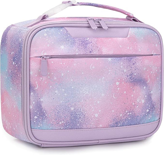 Tuwubi Kids Lunch Bag Insulated Lunch Box for Kids Small Lunch Bag for Boys/Girls Durable Lunchbox for School,Colorful Starry Sky 10-Can(5L)